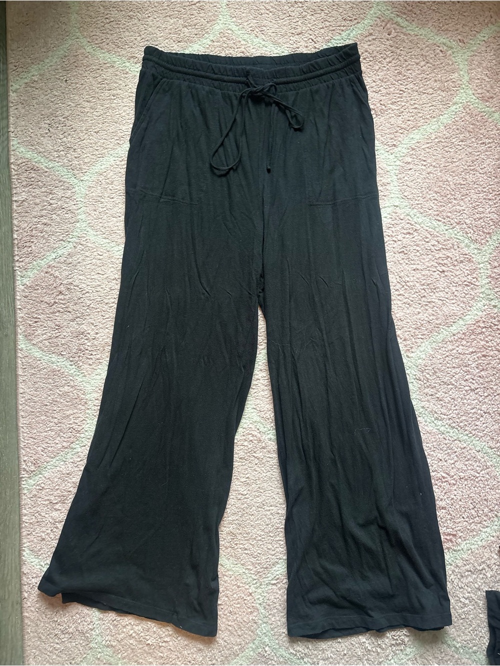 American Eagle Black Elastic Waist Pull-On Pants